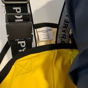 Polarn O. Pyret POP Rain Gear 1-2 yrs 
VGUC
RAIN JACKET, PANTS, HAT & MITTENS